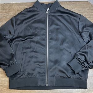 Express Black Satin Bomber Jacket – Women’s Size XL